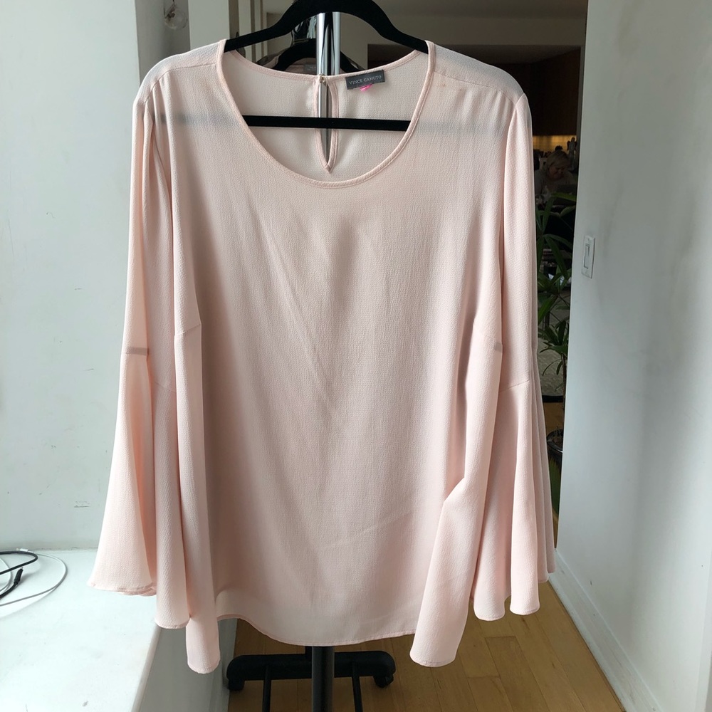 Vince Camino Light Pink Flowy Long Sleeve Top